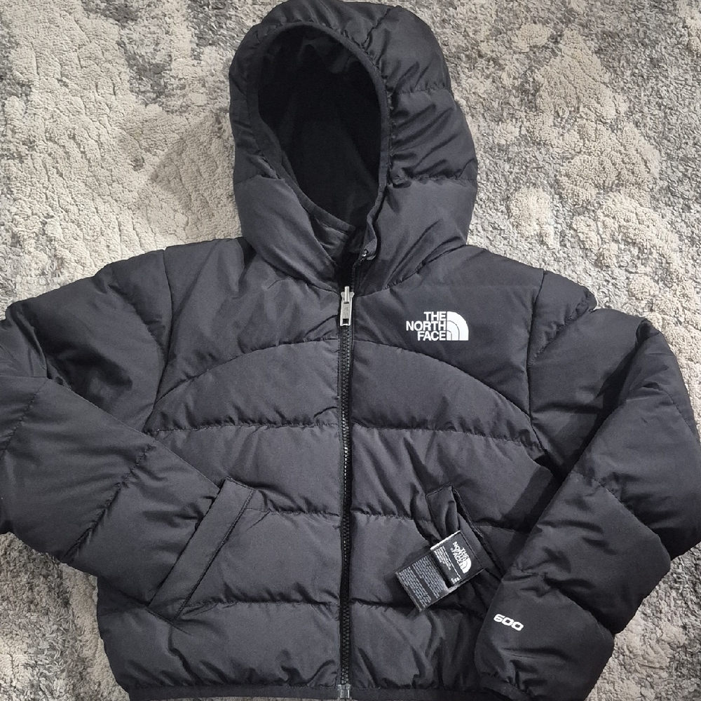 The North Face Kids Black Hooded Puffer Jacket